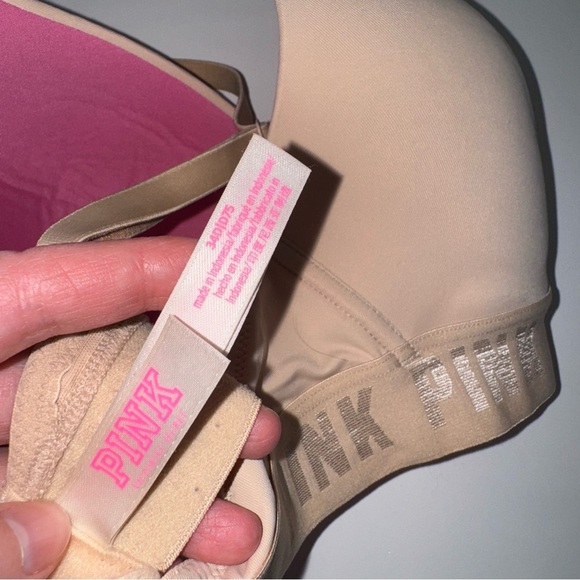 PINK Victorias Secret Nude Lightly Lined Bra Size 34D - Picture 5 of 7